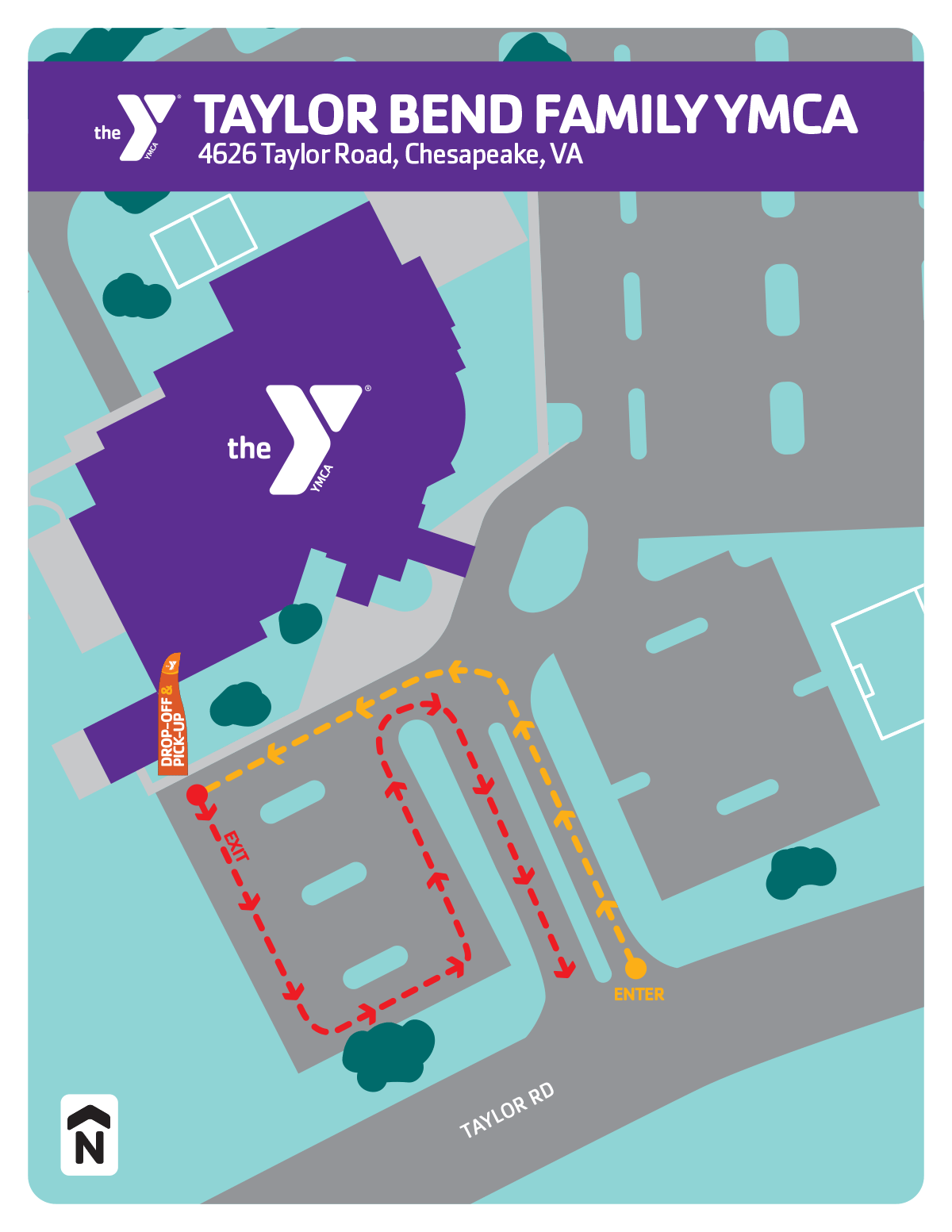 Summer camp drop-off & pick-up locations for the Taylor Bend Family YMCA