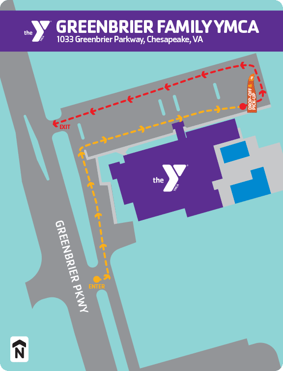 Summer camp drop-off & pick-up locations for the Greenbrier Family YMCA