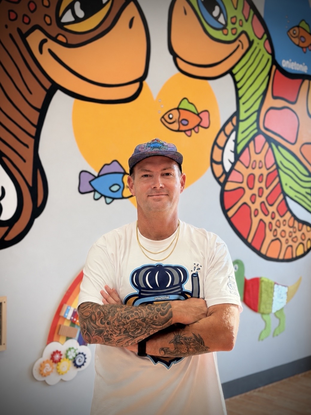 OnieTonie mural at Camp Grom