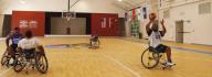 people playing wheelchair basketball