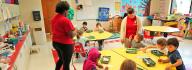 Preschoolers in class at the Portsmouth FamilY YMCA