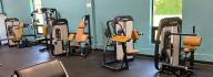 Resistance equipment in the fitness center of the YMCA of South Boston/Halifax County