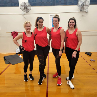 Simone Bilodeau and friends at the YMCA of Portsmouth