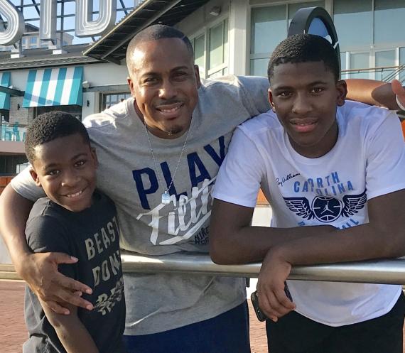 CEO Anthony Walters with his 2 sons at Waterside in Norfolk Virginia