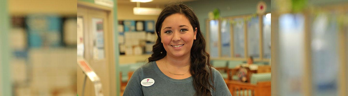 A photo of Samantha Haynie, Membership Coordinator at the Outer Banks Family YMCA