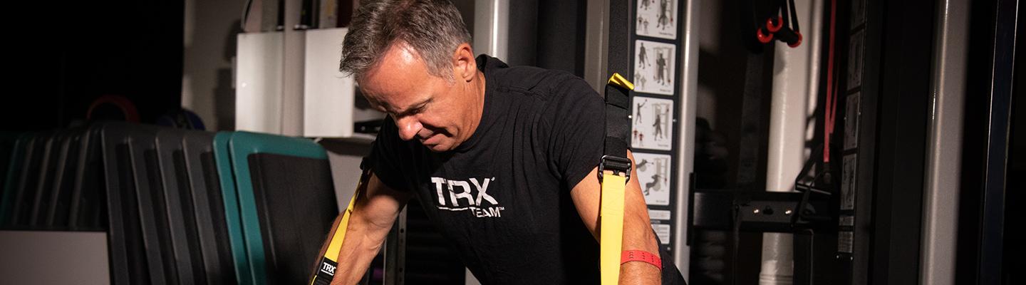 Bill Zazynski, Chief Property & Facilities Officer for the YMCA of South Hampton Roads, working out in the fitness center