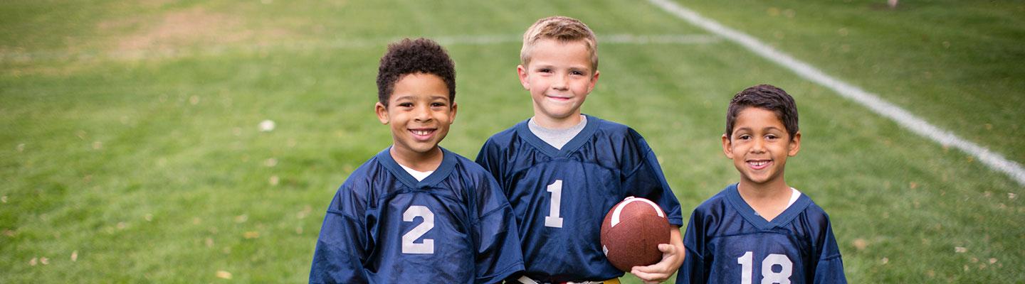 Flag football players