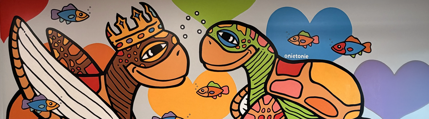 Onie Tonie mural at the YMCA at JT's Camp Grom