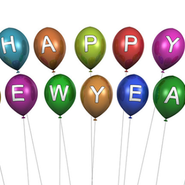 Happy New Year balloons