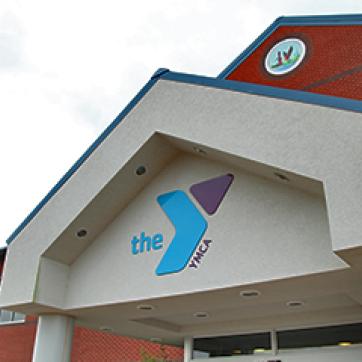 Outside the Currituck Family YMCA center in North Carolina