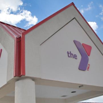 Outside the Greenbrier Family YMCA center in Chesapeake Virginia