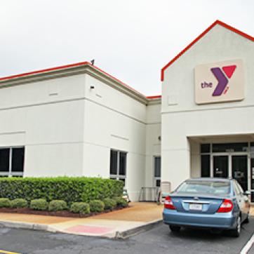 Outside the Hilltop Family YMCA center in Virginia Beach