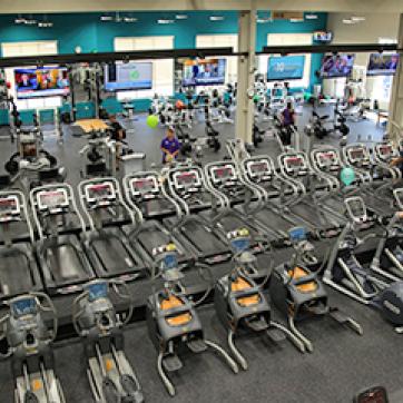 Suffolk Family YMCA fitness center floor and equipment