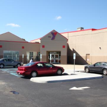 Outside the Suffolk Family YMCA center in Suffolk Virginia