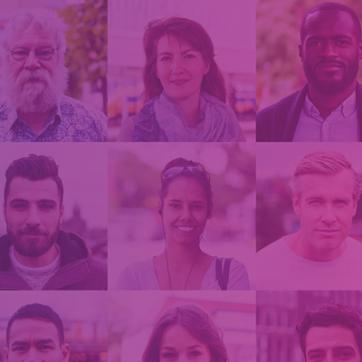 Diverse group of headshots from people in the community