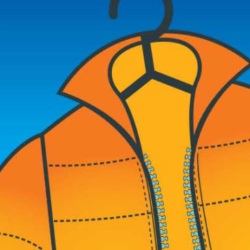 Yellow coat on a hanger for Wavy Coats for Families 