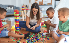 Kids playing at a child care YMCA center