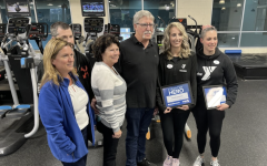 YMCA staff at Princess Anne with Hero awards for saving a man's life