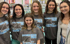 Girls from the Eastern Shore Family YMCA swimming team
