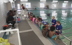 Free swimming lessons at an indoor pool at the YMCA