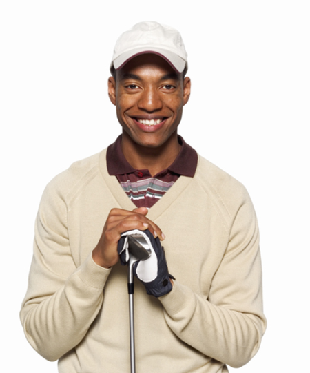 Male golfer