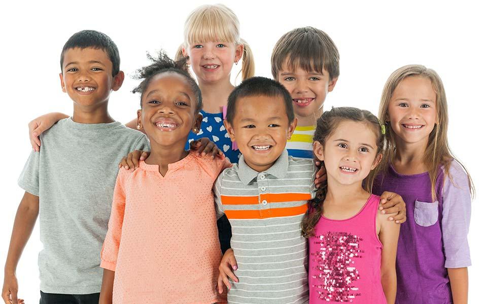 kids smiling