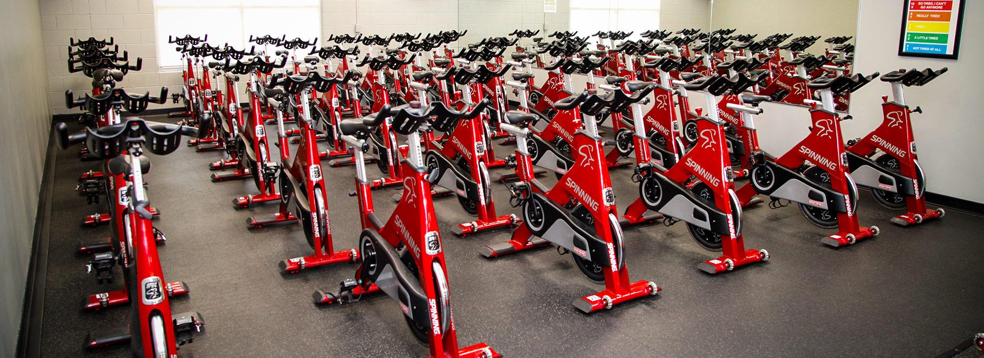 Great Bridge/ Hickory Family YMCA group cycling room