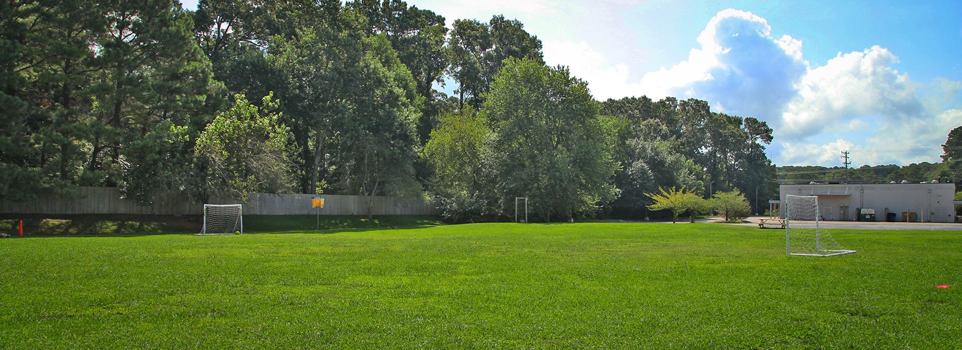 Outdoor sports field at a the Hilltop Family YMCA