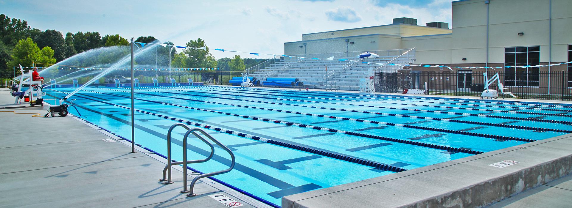 50-meter outdoor lap pool at the Princess Anne Family YMCA