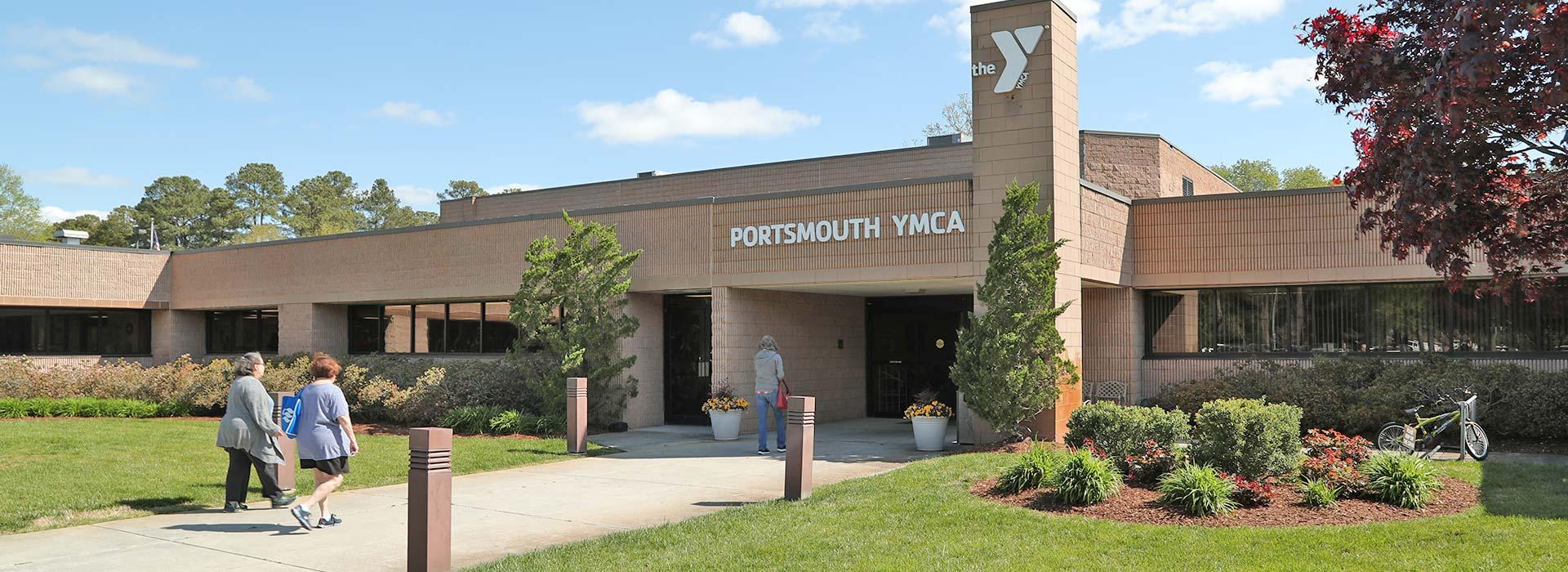 Front entrance of the Portsmouth Family YMCA