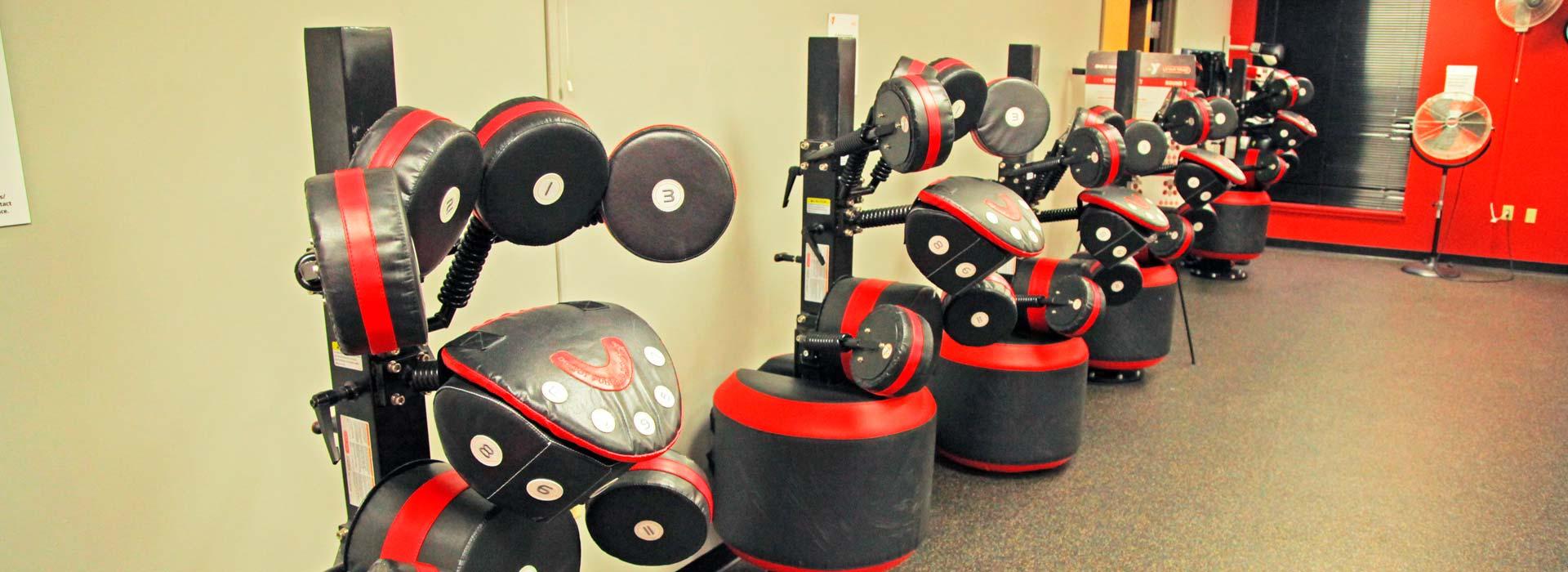 Boxmaster® stations for group boxing workouts at the Albemarle Family YMCA