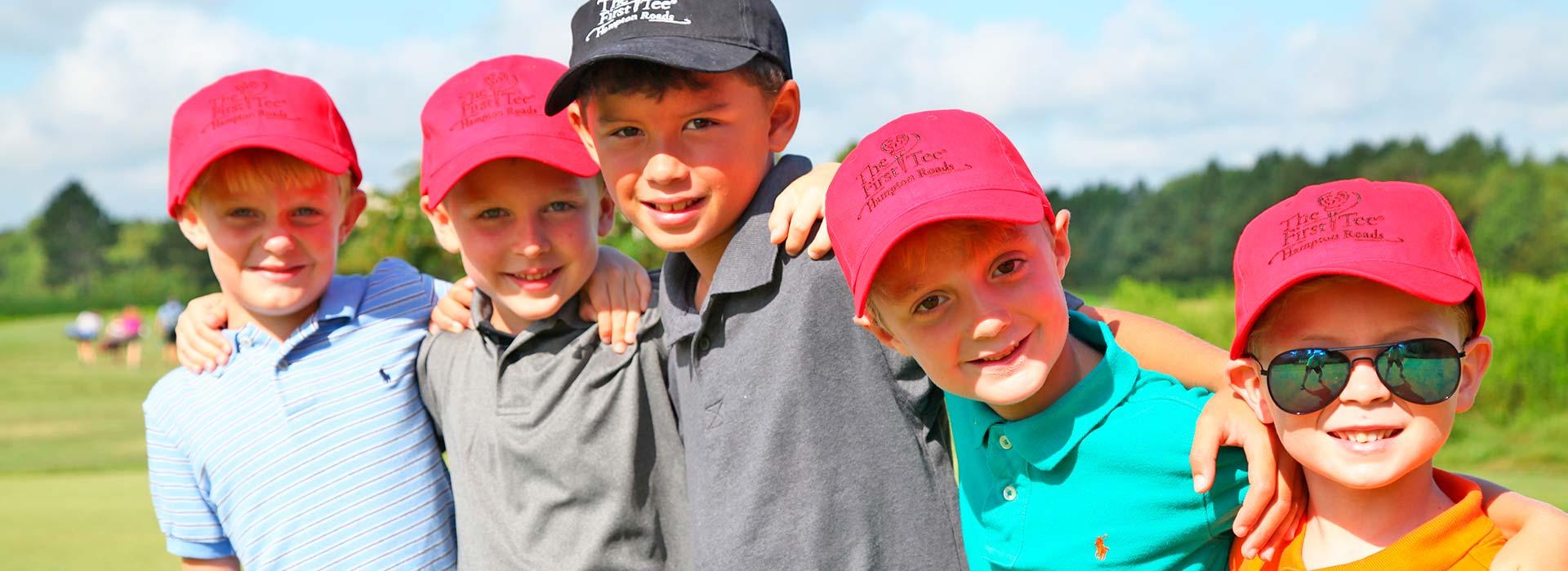 First Tee — Hampton Roads children smiling