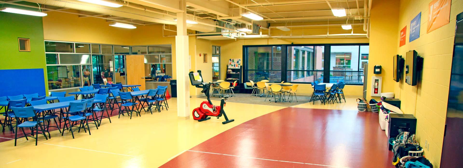 Interactive Zone with active play spaces and active video games at the YMCA on Granby