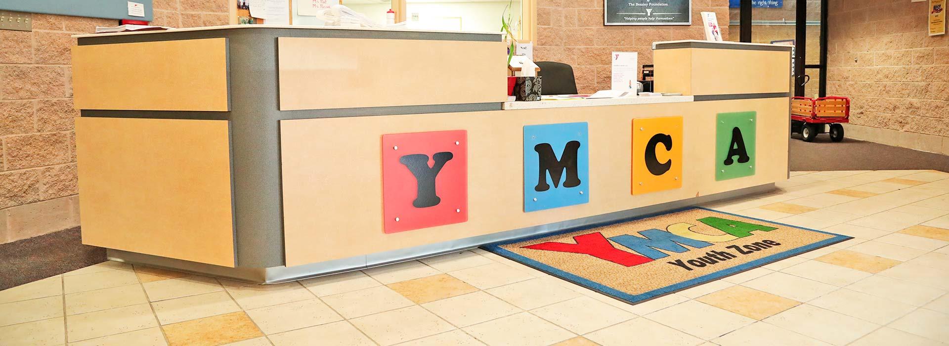 Child Care lobby at the YMCA of Portsmouth