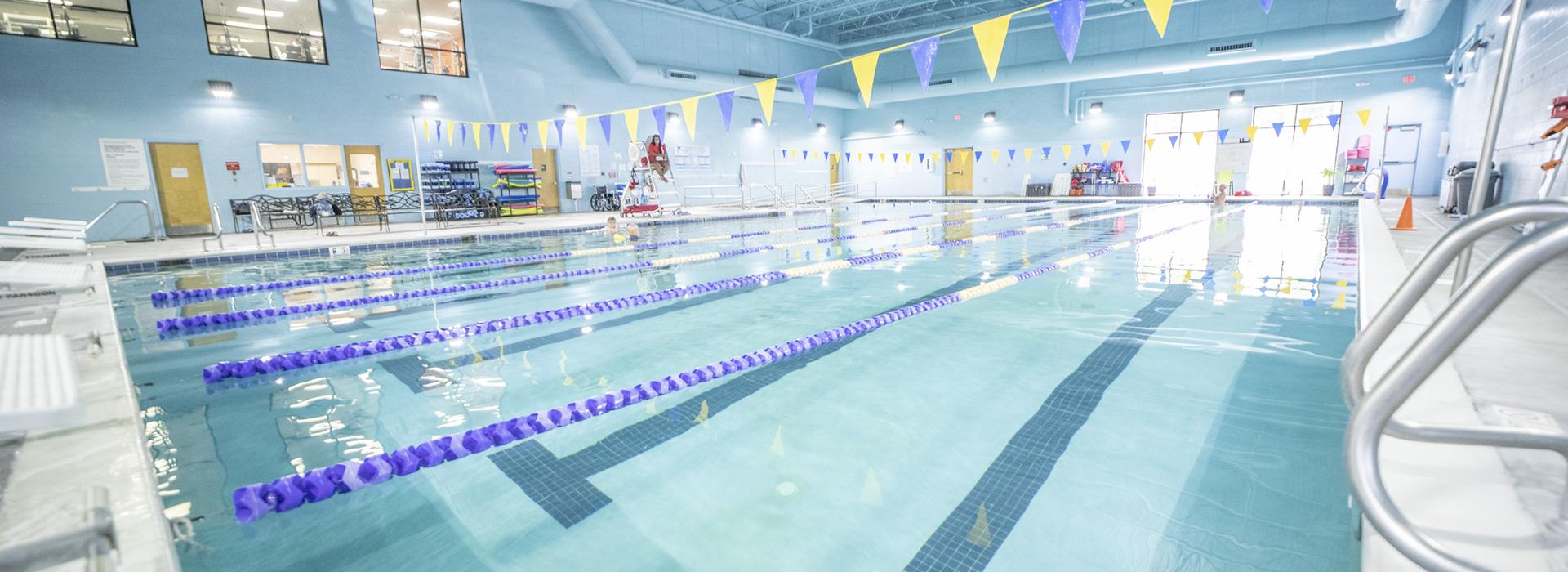 Indoor lap lane pool at the Albemarle Family YMCA