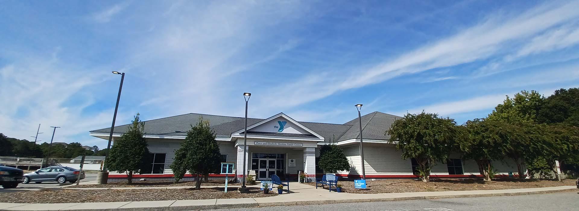 Outside view of the front of the Outer Banks Family YMCA