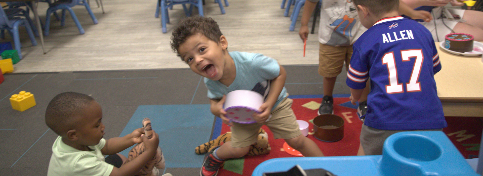 Kids playing in a classroom at the Mt. Trashmore Family YMCA preschool