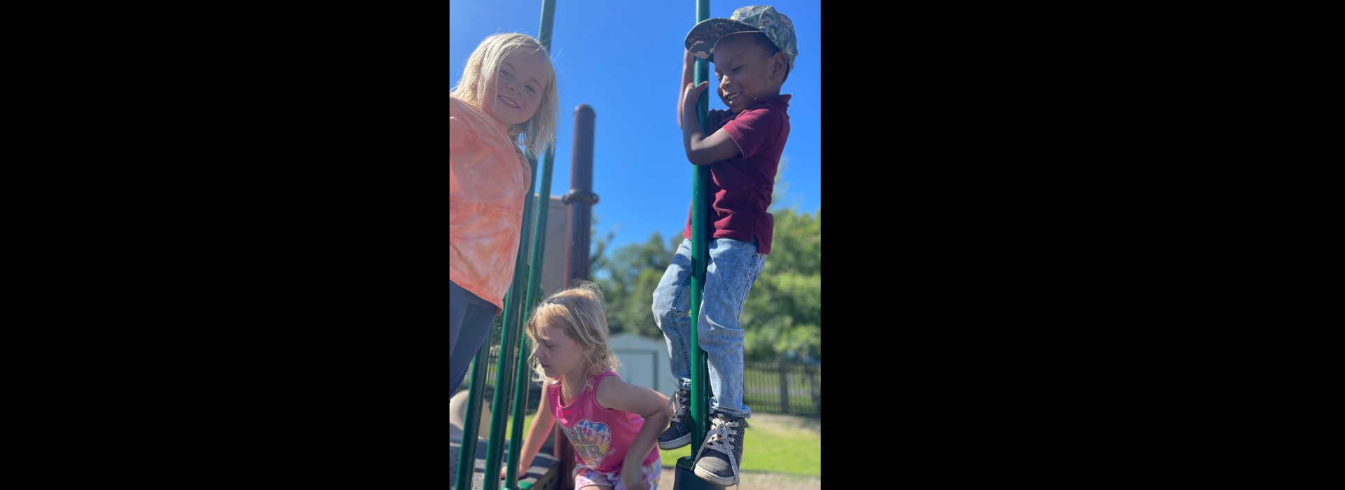Kids at the Salem YMCA Family Center playing on the playground