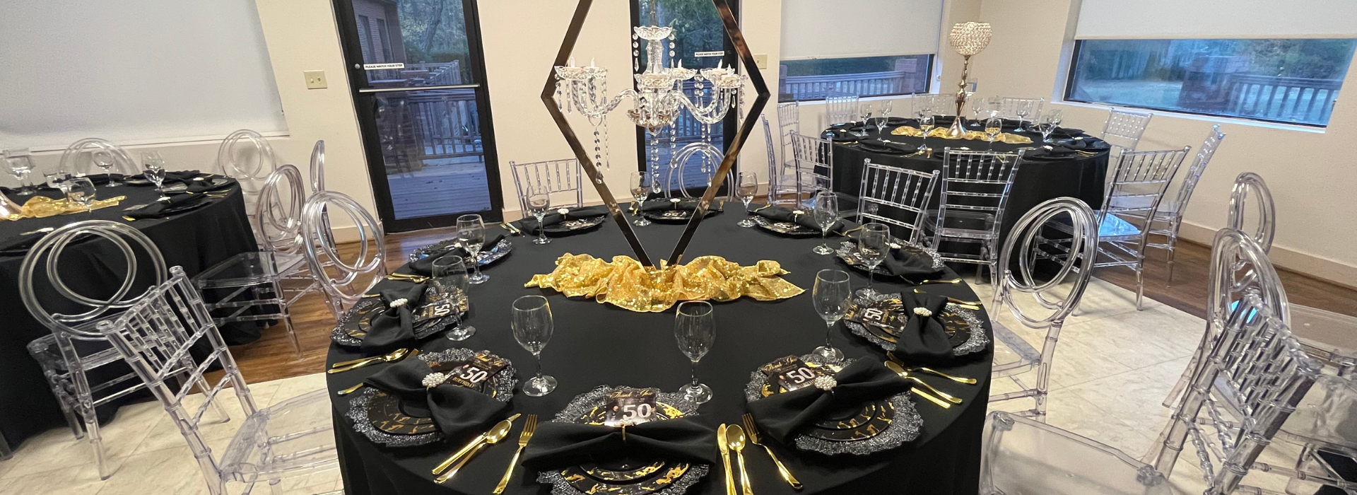 table decor for a birthday party