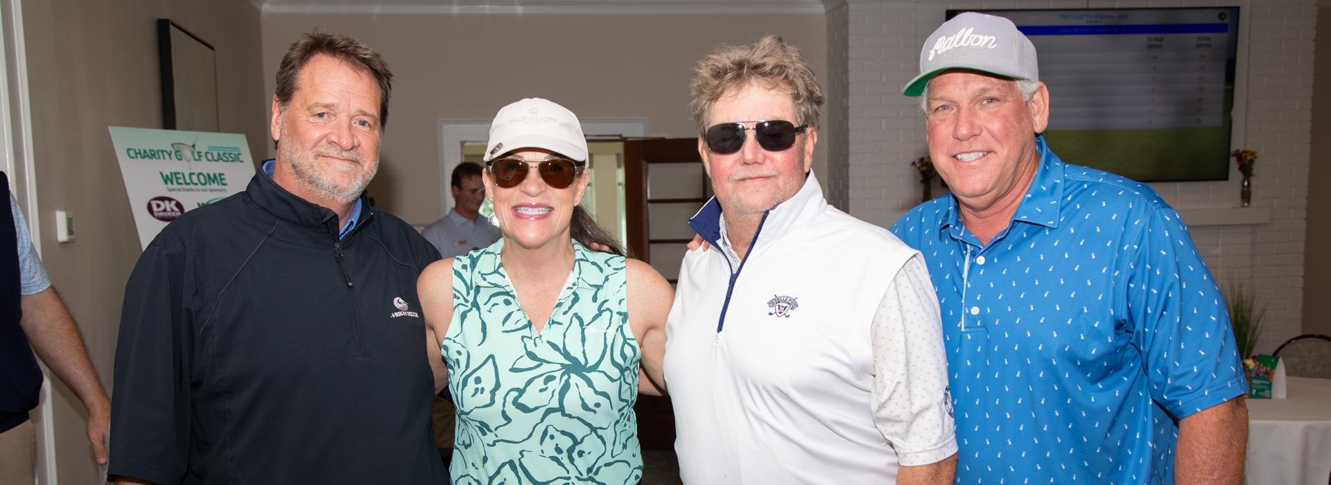 Four golfers who participated in the 2024 YMCA Golf Tournament
