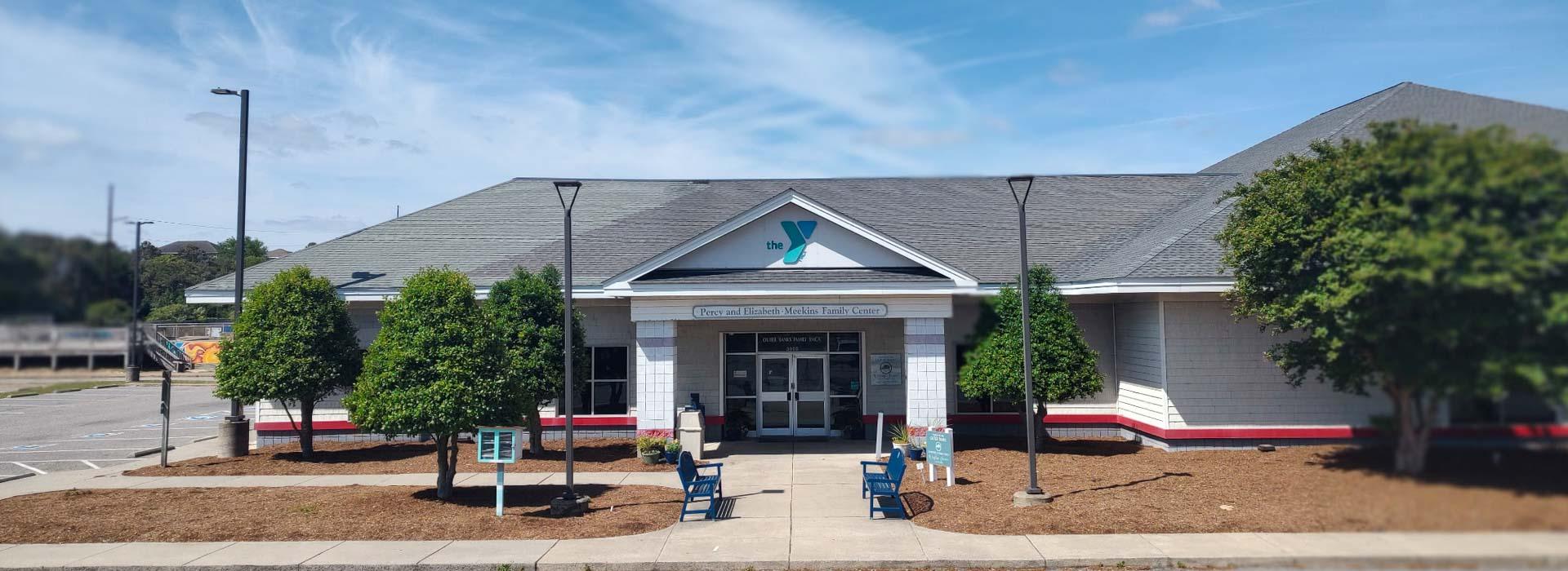 Outside front entrance of Outer Banks Family YMCA