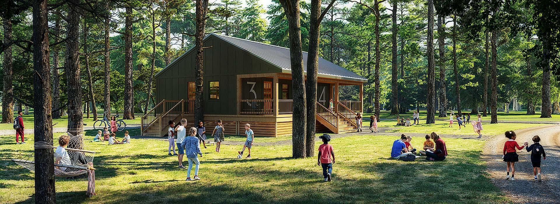 camp Silver Beach YMCA cabin rendering 2