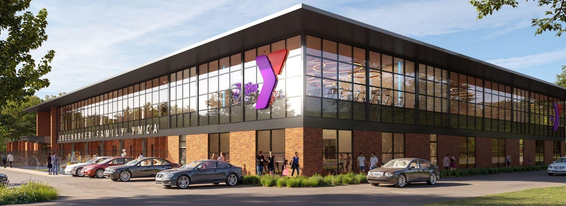 Conceptual drawing of re-imagined space for the Greenbrier Family YMCA