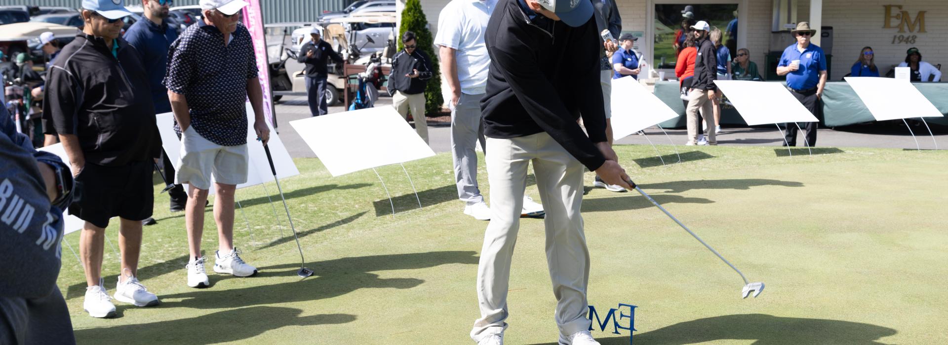 Man on the putting green
