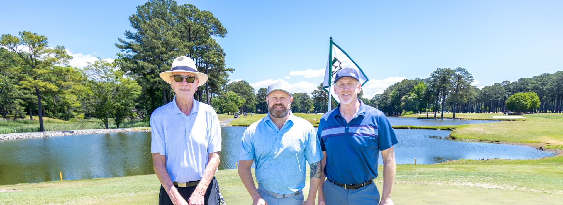 3 men on the golf course