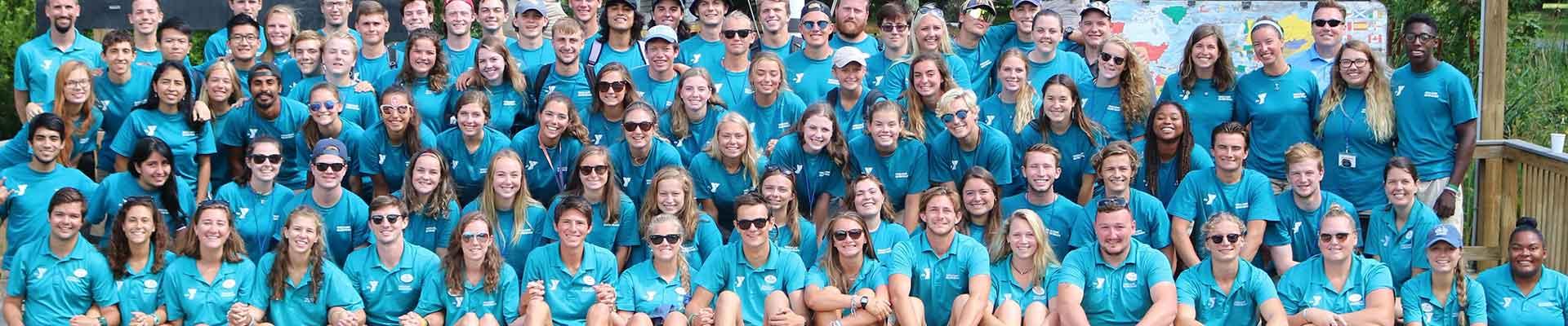 All YMCA Camp Silver Beach summer staff posing for a picture