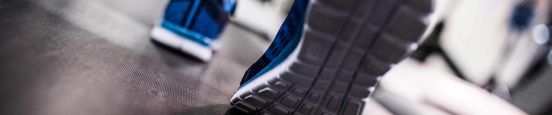 Sneakers on treadmill