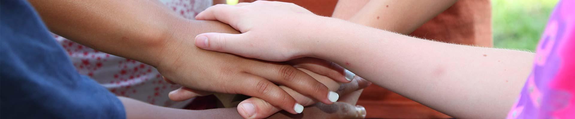 kids holding hands