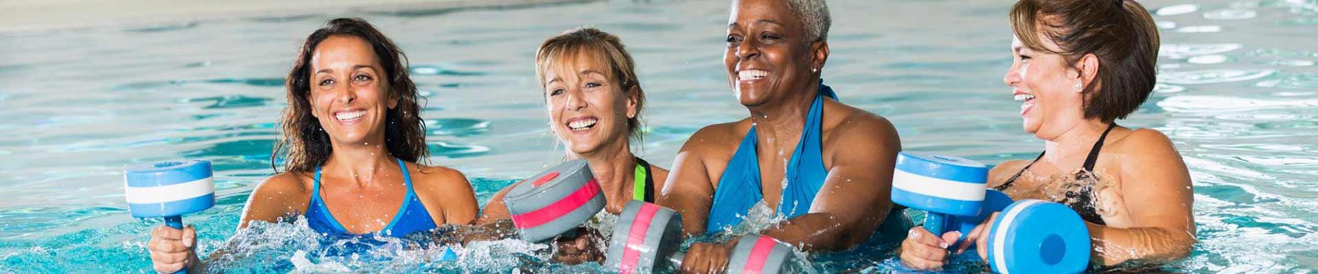 women swimming