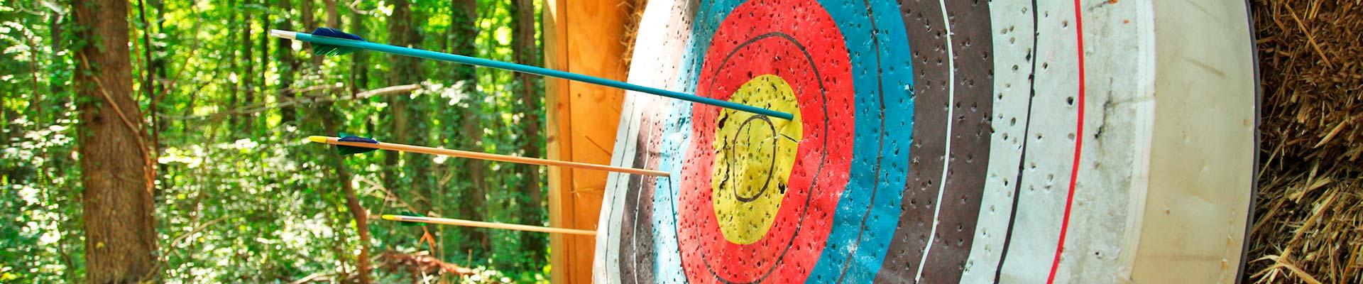 Arrows sticking out of an archer target